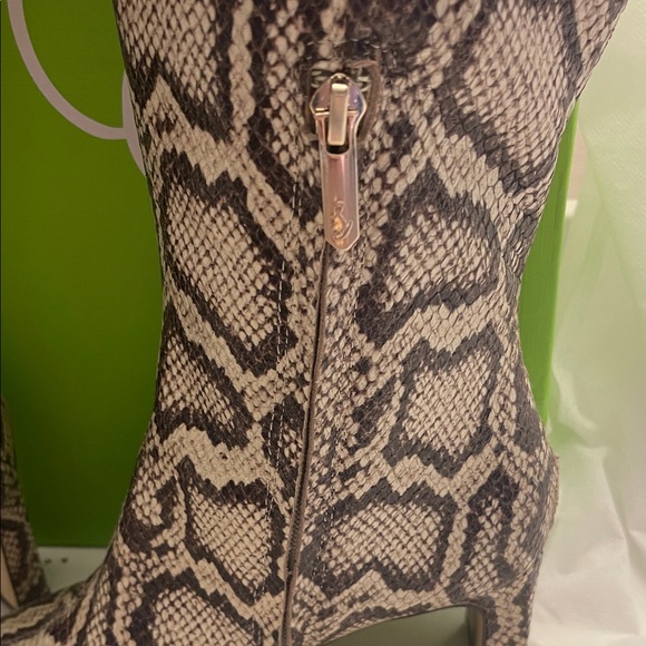 Sam Edelman Snake Print Heeled Boots - Picture 3 of 5